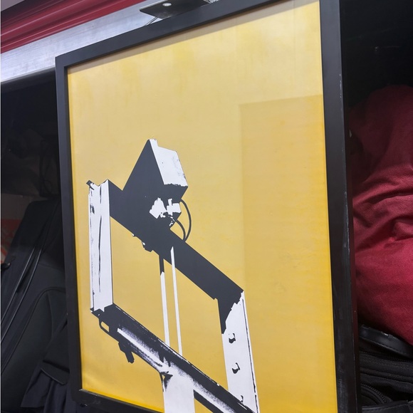 Abstract Black and Yellow Geometric Art Print - Picture 2 of 12